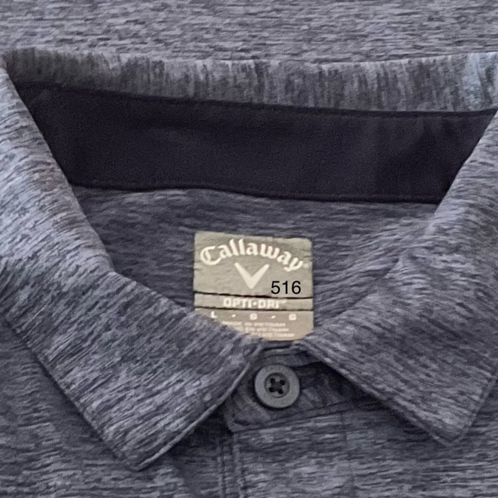 Callaway Opti-DRI Men’s Heather Navy Polo Shirt for Men SZ: L. - Picture 7 of 7
